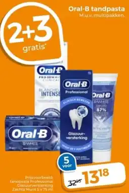Trekpleister Oral-B tandpasta aanbieding