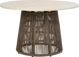 Intratuin Intratuin 4-zits eettafel Floris beige D 120 H 75 cm aanbieding