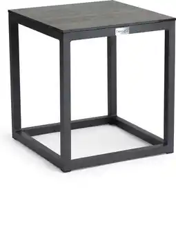 Intratuin Tierra Outdoor loungetafel Rio antraciet 40 x 40 x 45,5 cm small aanbieding