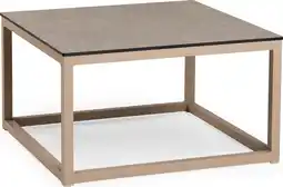 Intratuin Tierra Outdoor loungetafel Rio beige 60 x 60 x 35 cm aanbieding
