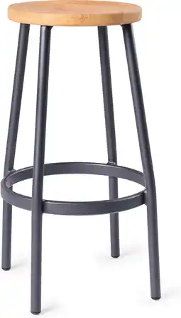 Intratuin Tierra Outdoor barkruk Rustiek antraciet aanbieding