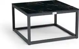 Intratuin Tierra Outdoor loungetafel Rio marble antraciet 60 x 60 x 35 cm medium aanbieding