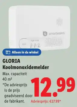 Lidl Gloria Koolmonoxidemelder aanbieding