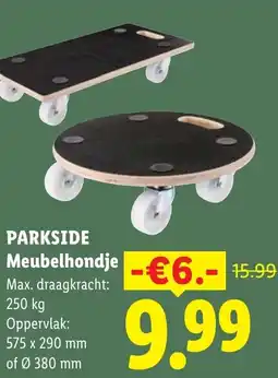 Lidl Parkside Meubelhondje aanbieding