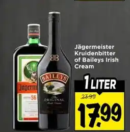 Vomar Voordeelmarkt Jägermeister Kruidenbitter of Baileys Irish Cream aanbieding