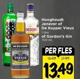 Vomar Voordeelmarkt Hooghoudt Jenever of De Kuyper Vieux aanbieding