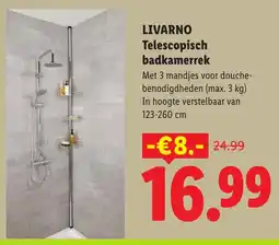 Lidl Livarno Telescopisch badkamerrek aanbieding