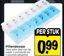 Vomar Voordeelmarkt Pillendoosje Voor elke dag van de week 's ochtends en 's avonds gesplitst aanbieding