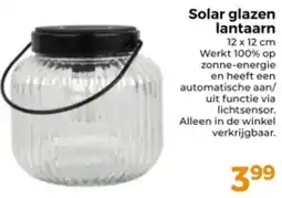 Trekpleister Solar glazen lantaarn aanbieding