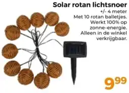 Trekpleister Solar rotan lichtsnoer aanbieding