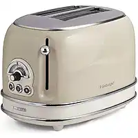 Bol.com Ariete 0155/03 - Vintage broodrooster - 2 sneden - met tosti-klemmen - 810 Watt - beige aanbieding