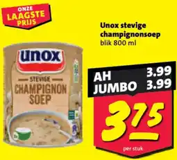 Nettorama Unox stevige champignonsoep aanbieding