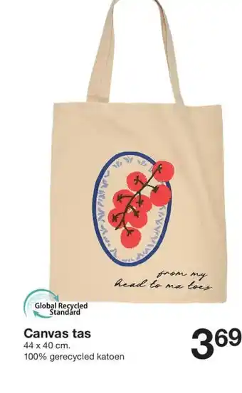 Zeeman Canvas tas aanbieding