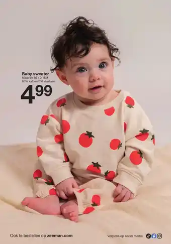 Zeeman Baby sweater aanbieding