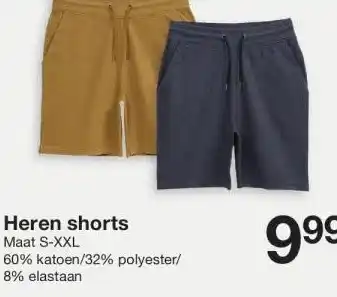 Zeeman Heren shorts aanbieding