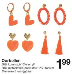 Zeeman Oorbellen aanbieding