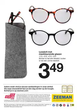 Zeeman Leesbril met meekleurende glazen aanbieding