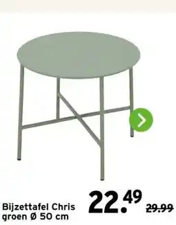 GAMMA Wakefield bijzettafel Chris groen ø 50 cm aanbieding