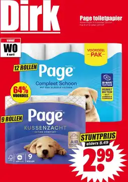 Dirk Page toiletpapier aanbieding