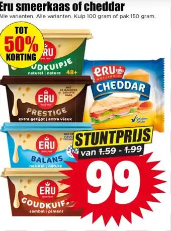Dirk Eru smeerkaas of cheddar aanbieding