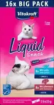 Bol.com Vitakraft Liquid Snack Multipack Leverworst & Zalm MSC aanbieding