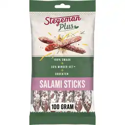 Jumbo Stegeman Plus Salami Sticks 100 g aanbieding