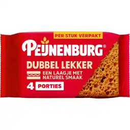 Jumbo Peijnenburg ontbijtkoek dubbel lekker 4-pack per stuk verpakt aanbieding