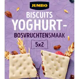 Jumbo Jumbo Biscuits Yoghurt Bosvruchtensmaak 5 x 2 Stuks aanbieding