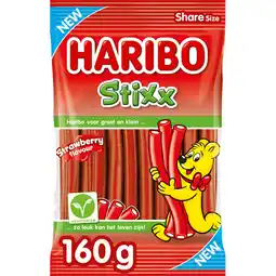 Jumbo Haribo Stixx Strawberry 160 g aanbieding