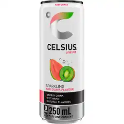 Jumbo Celsius Live Fit Sparkling Kiwi Guava Flavour 250 ml aanbieding