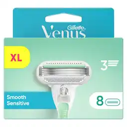 Jumbo Gillette Venus Smooth Sensitive Voor Vrouwen, 8 Navulmesjes aanbieding