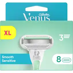 Jumbo Gillette Venus Smooth Sensitive Voor Vrouwen, 8 Navulmesjes aanbieding