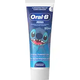Jumbo Oral-B Junior 6+ jaar, Stitch tandpasta, Milde smaak, met Tinfluoride, 75 ml aanbieding