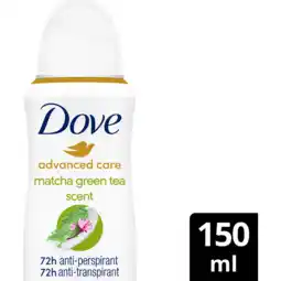 Jumbo Dove Deo Spray Advanced Care Matcha Sakura 150 ML aanbieding