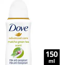 Jumbo Dove Deo Spray Advanced Care Matcha Sakura 150 ML aanbieding
