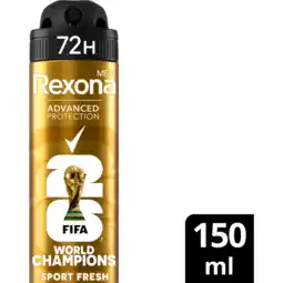 Jumbo Rexona Men Deo Spray FIFA Limited Edition 150 ML aanbieding