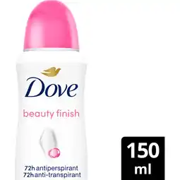 Jumbo Dove Deo Spray Advanced Care Beauty Finish 150 ML aanbieding