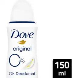 Jumbo Dove Deo Spray 0% Original 150 ML aanbieding