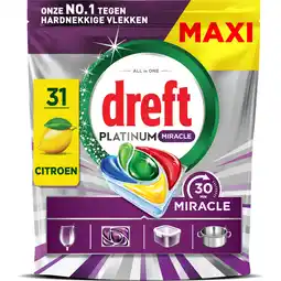 Jumbo Dreft Platinum Miracle All-In-One, 31X aanbieding