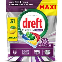 Jumbo Dreft Platinum Miracle All-In-One, 31X aanbieding