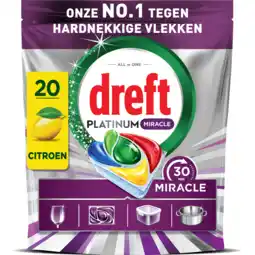 Jumbo Dreft Platinum Miracle All In One, 20X aanbieding
