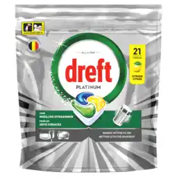 Jumbo Dreft Platinum Citroen Vaatwascapsules 21 X aanbieding