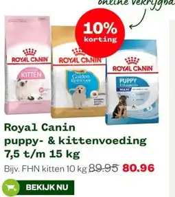 Welkoop Royal Canin puppy- & kittenvoeding 7,5 t/m 15 kg aanbieding