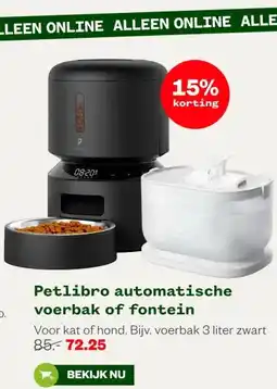 Welkoop Petlibro automatische voerbak of fontein Voor kat of hond. aanbieding