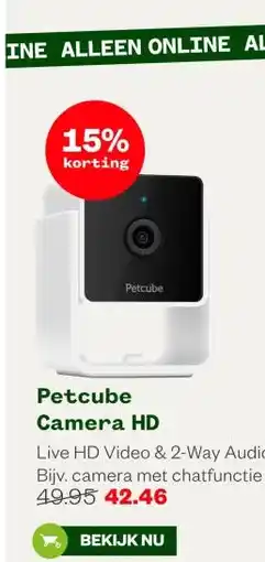 Welkoop Petcube Live HD Video & 2-Way Audio. aanbieding