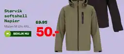 Welkoop Størvik softshell Napier aanbieding