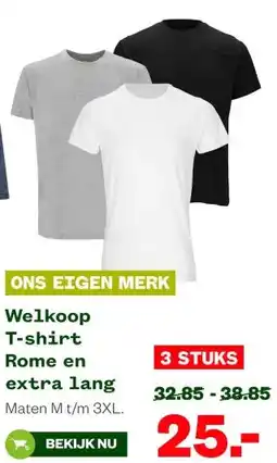 Welkoop Welkoop T-shirt Rome en extra lang aanbieding