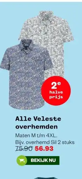 Welkoop Alle Veleste overhemden aanbieding