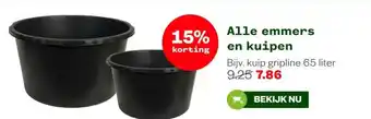 Welkoop Alle emmers en kuipen aanbieding