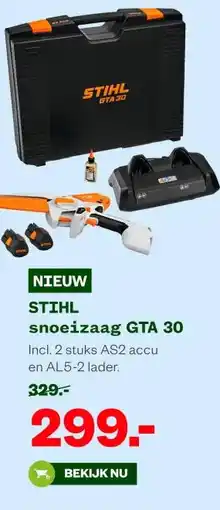 Welkoop STIHL snoeizaag GTA 30 aanbieding